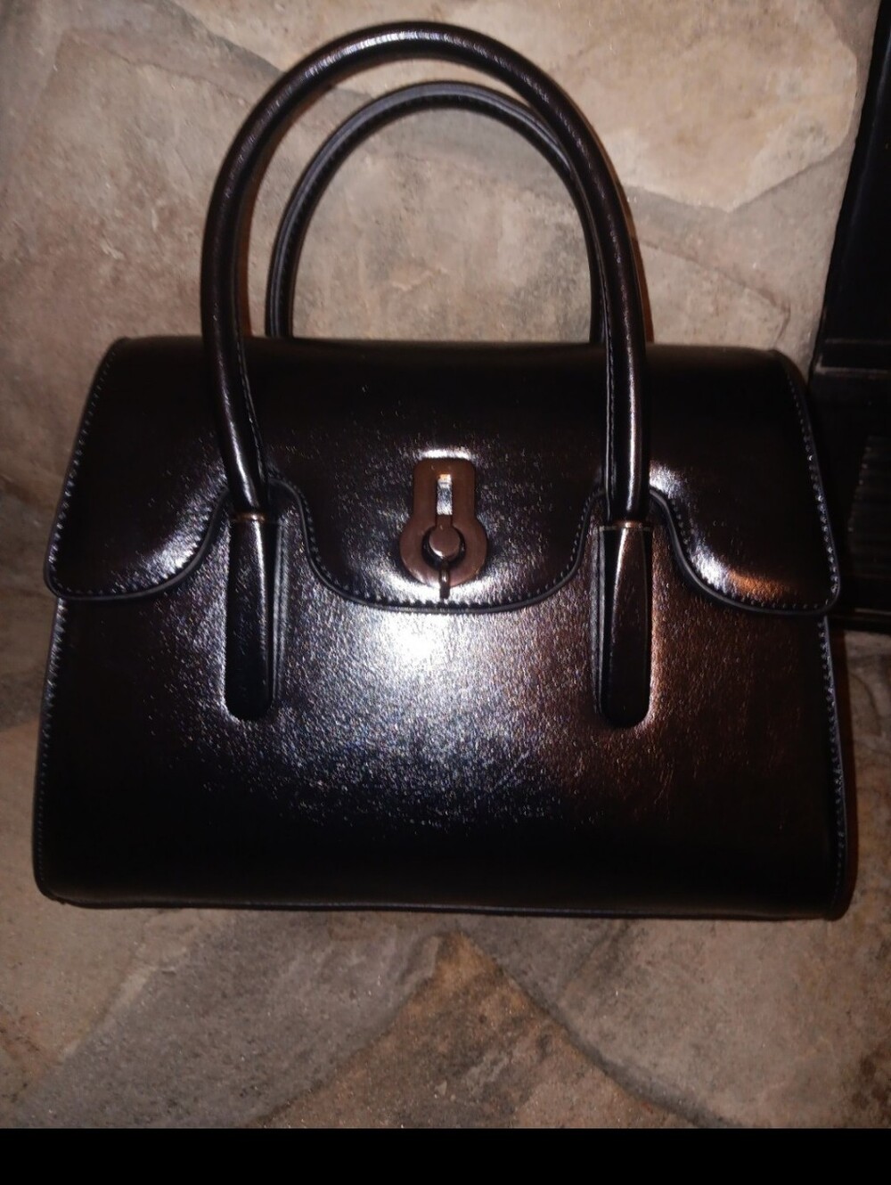 Lock black purse new